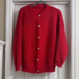 Cozy Red Knit Sweater